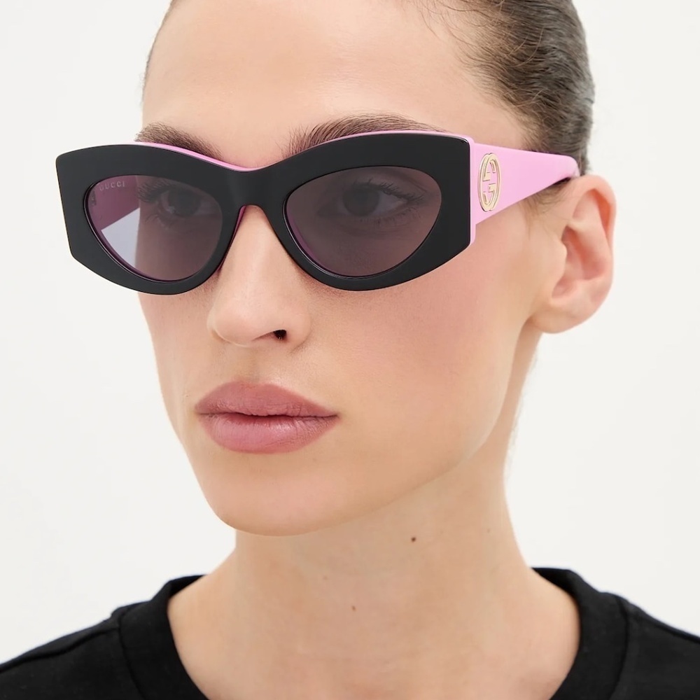 NWT Gucci GG1843S-005 Black On 53mm Sunglasses